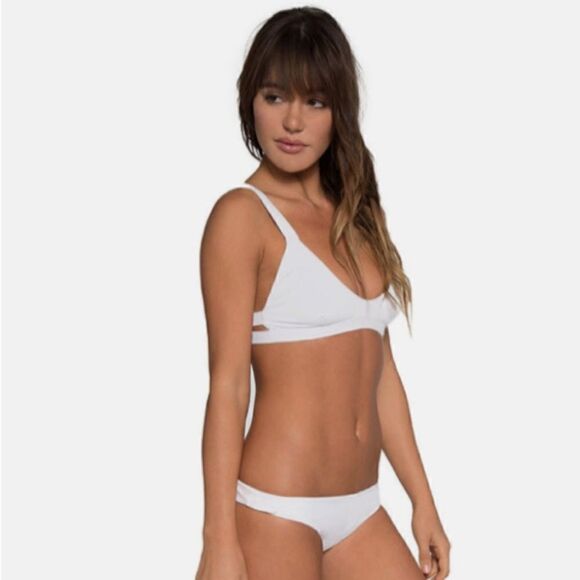 Tavik White Coco Scoop neck bikini top and bottoms Large / XL - Picture 5 of 12